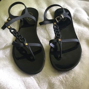 Black gladiator sandals